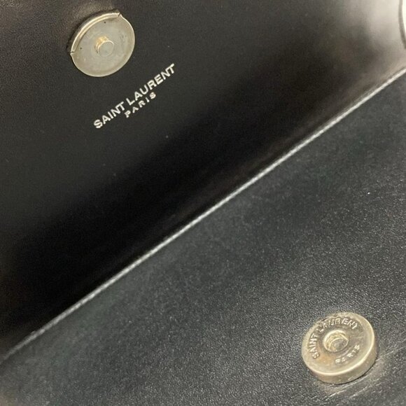 Saint Laurent Paris Wallet Classic Kate Black Blue Multi Lame Star Black X - Picture 11 of 13